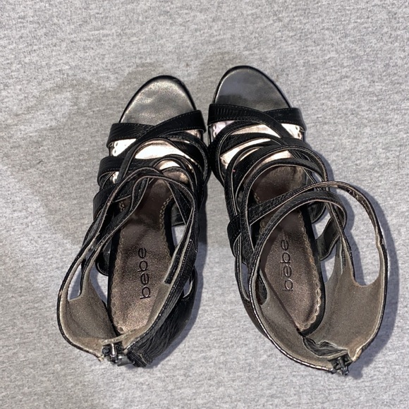 Bebe Adrianna Strappy Platform Heels Size 7 - Picture 9 of 11